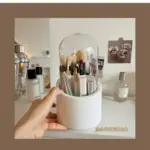 Desktop Makeup Brush Storage Bucket Cup Holder with Lid tag1