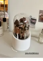 Desktop Makeup Brush Storage Bucket Cup Holder with Lid tag1
