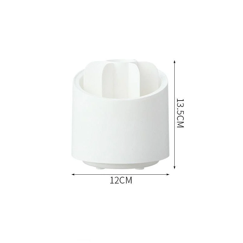 Desktop Makeup Brush Storage Bucket Cup Holder with Lid -  - #tag1#