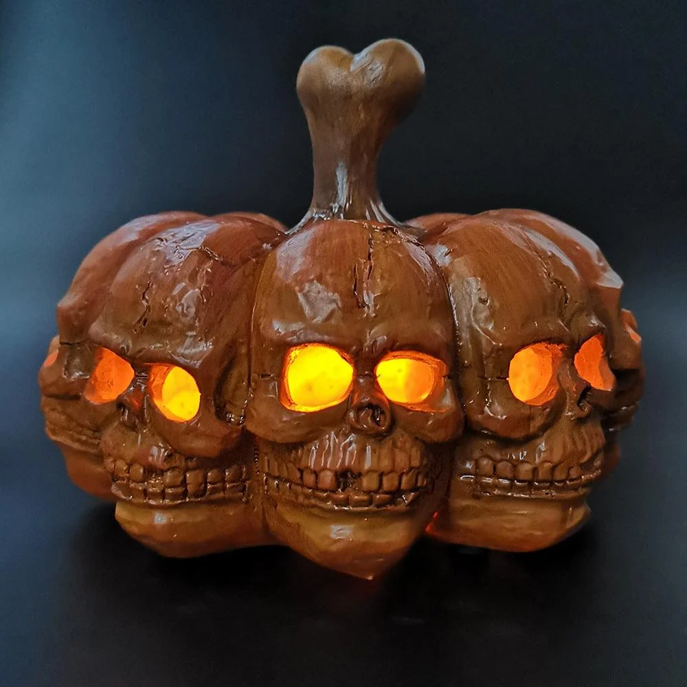 Desktop Skull Decoration Halloween Party Portable Horror Pumpkin Lantern Decoration -  - #tag1#
