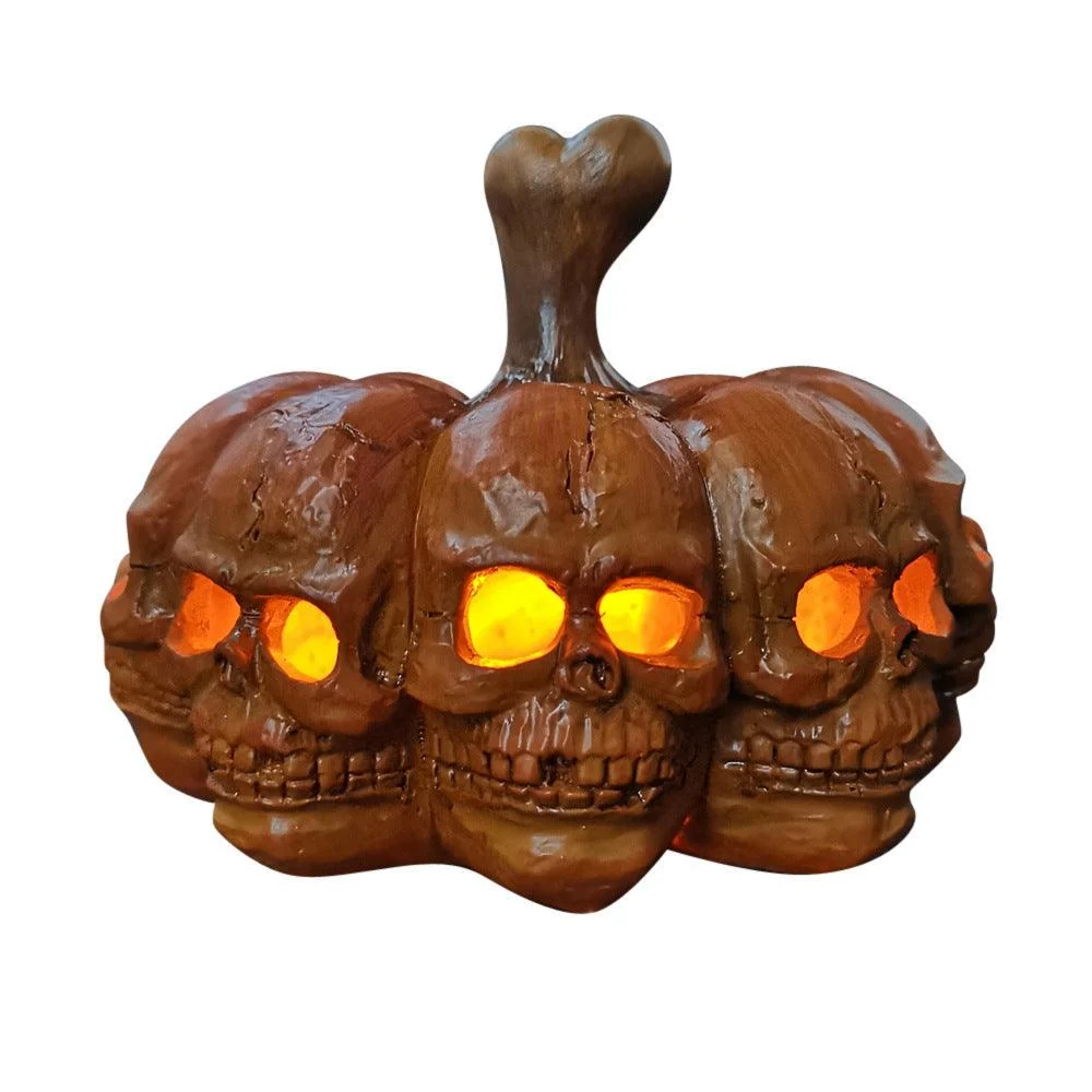 Desktop Skull Decoration Halloween Party Portable Horror Pumpkin Lantern Decoration -  - #tag1#