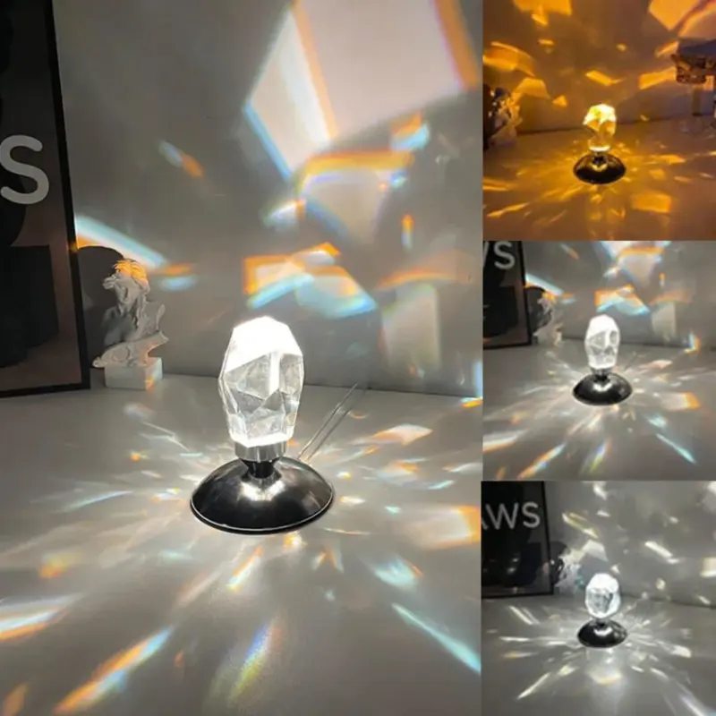 Diamond Crystal Stone Diamond Table Lamp