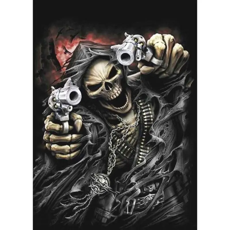 Diamond Painting Skull Girl Halloween Decoration Wallpaper tag1