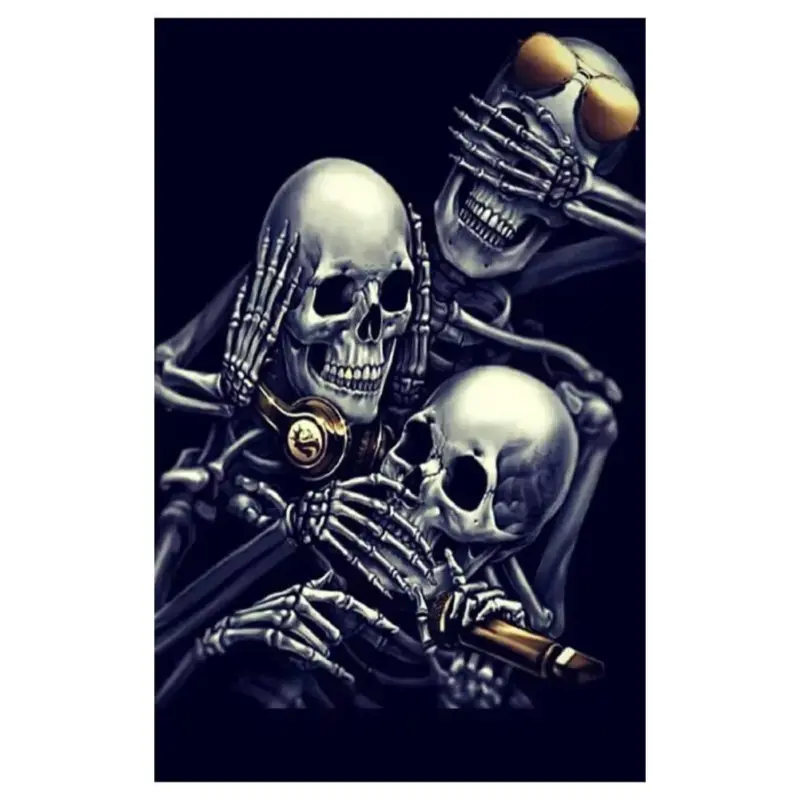 Diamond Painting Skull Girl Halloween Decoration Wallpaper tag1