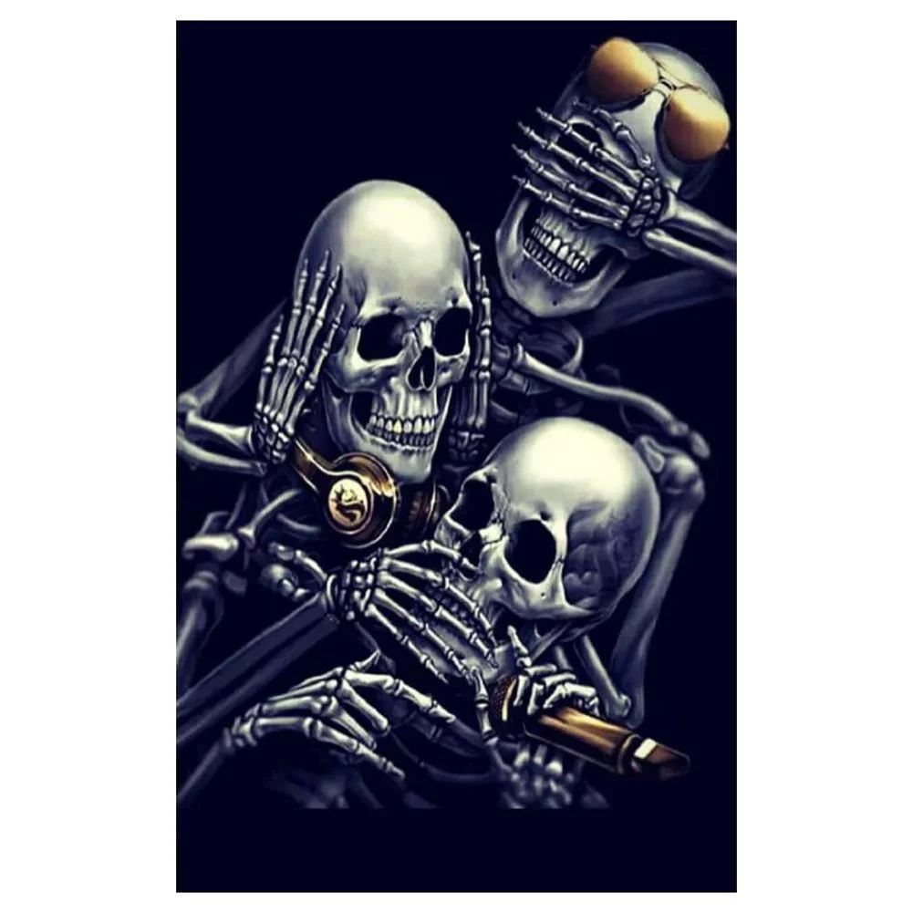 Diamond Painting Skull Girl Halloween Decoration Wallpaper -  - #tag1#