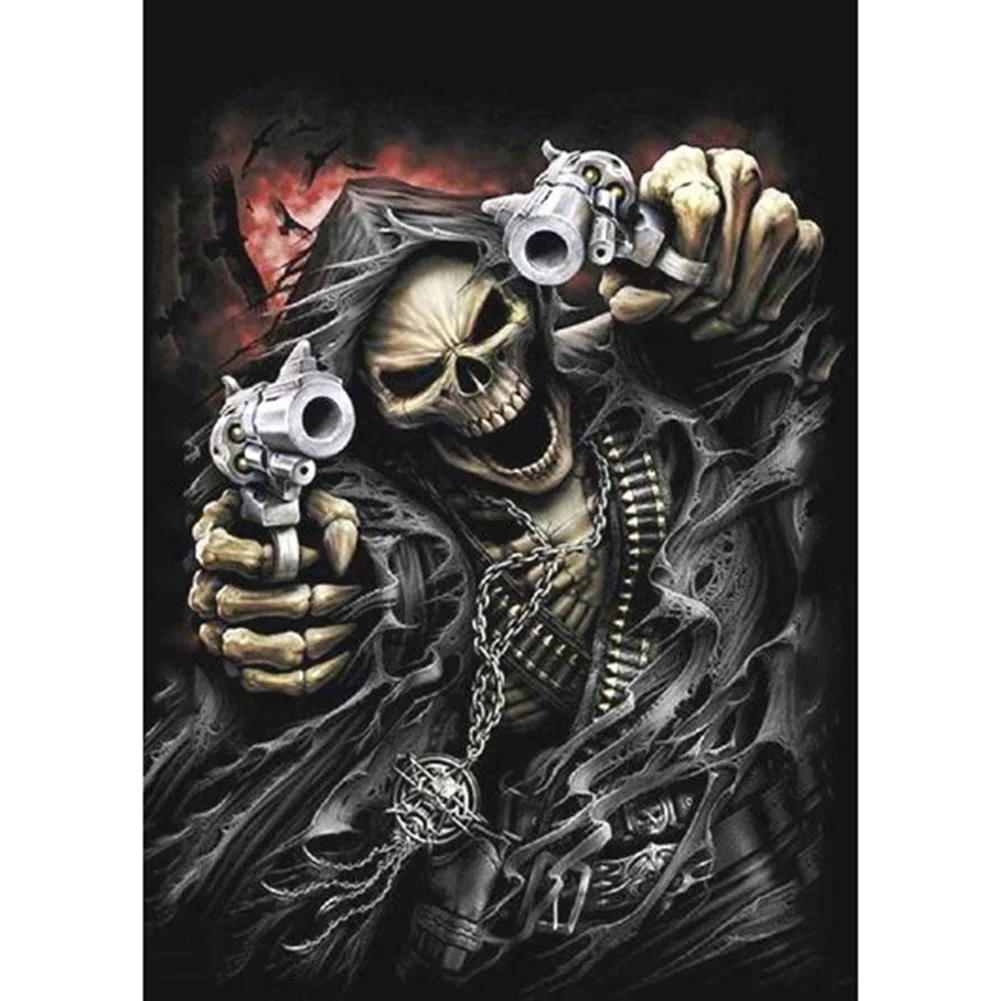Diamond Painting Skull Girl Halloween Decoration Wallpaper -  - #tag1#