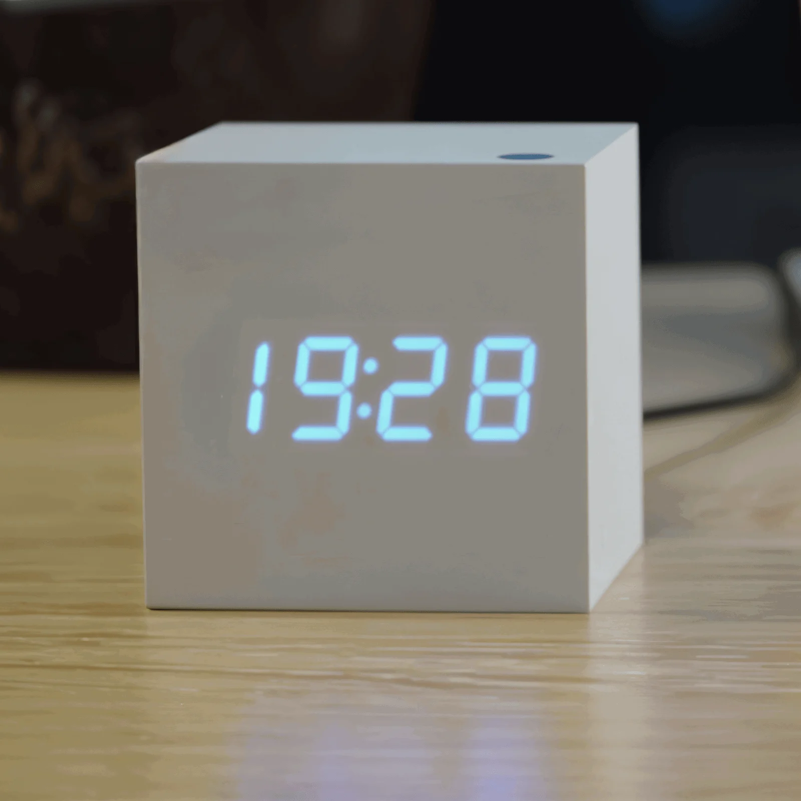 Digital LED Alarm Clock - Cube Clock - Wooden Clock -  - #tag1#