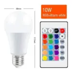 Dimmable Color Changing Smart Remote Control LED RGBW 5W 10W 15W Light Bulb tag1