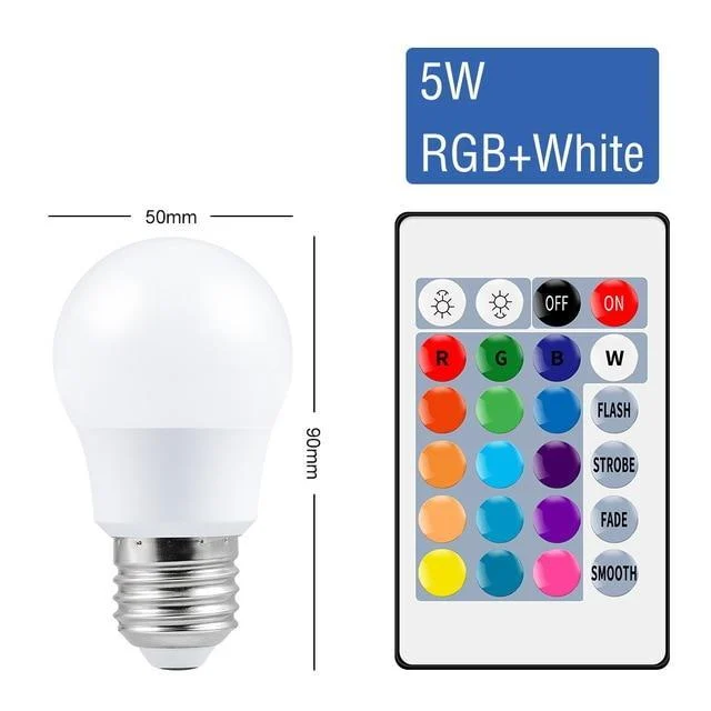 Dimmable Color Changing Smart Remote Control LED RGBW 5W 10W 15W Light Bulb -  - #tag1#