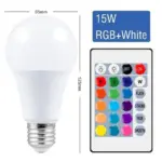 Dimmable Color Changing Smart Remote Control LED RGBW 5W 10W 15W Light Bulb tag1