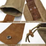 Dimoohome Leather and canvas bushcraft bag tag1