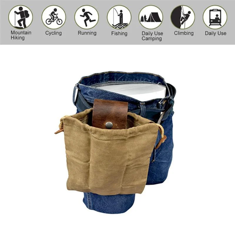Dimoohome™ Leather and canvas bushcraft bag -  - #tag1#