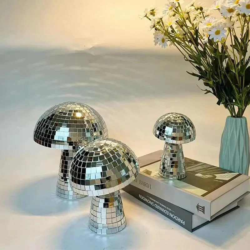 Disco Ball Mushroom Ornament -