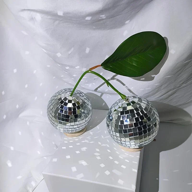 Disco Ball Sparkle Cherry Ornament -