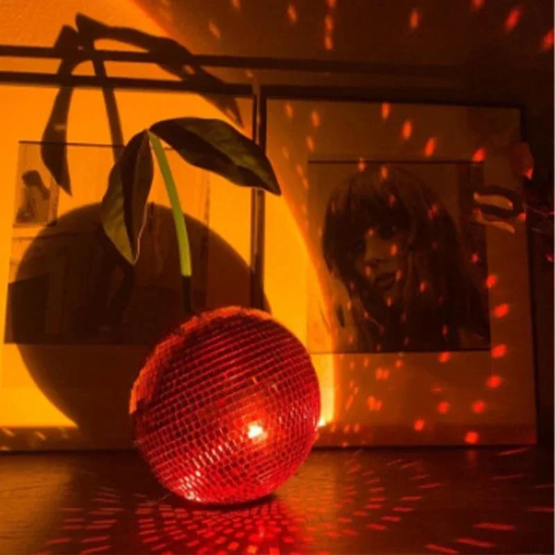 Disco Ball Sparkle Cherry Ornament -