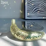 Disco Banana Apple Aesthetic Mirror Reflective