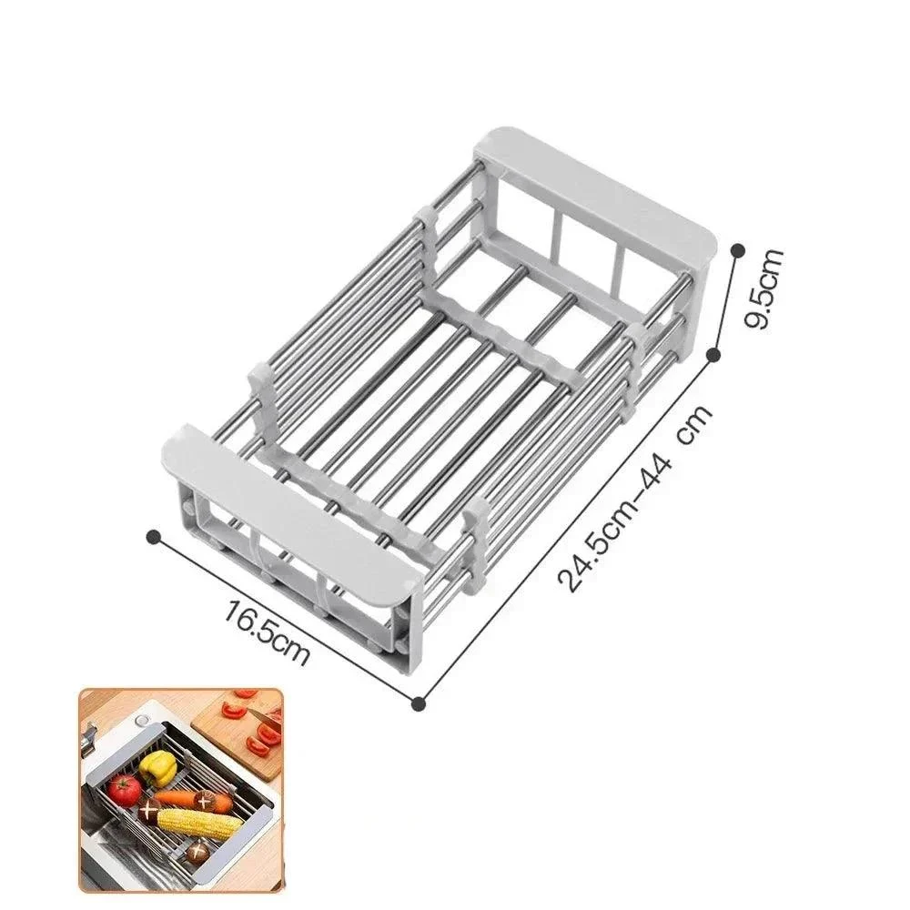 Dish Basket Drainer for Sink Adjustable Stainless Steel -  - #tag1#