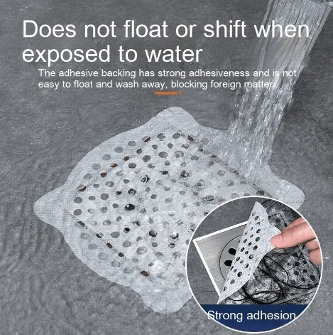 Disposable self-adhesive drain plate - anti-clogging, protection against insects and anti-hair -  - #tag1#