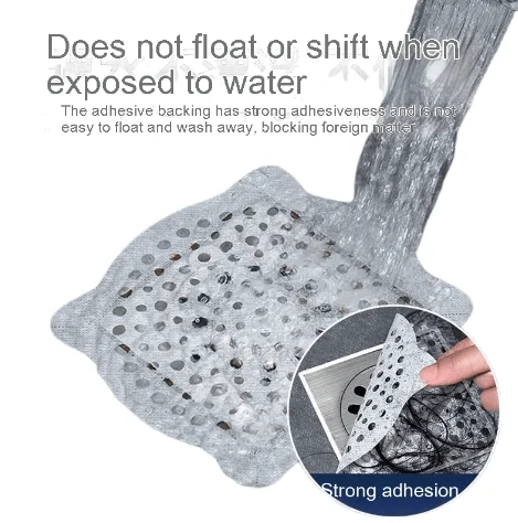Disposable self-adhesive drain plate - anti-clogging, protection against insects and anti-hair -  - #tag1#