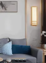 DoaGlow Japanese Wood Wall Lamp Modern Wood Acrylic Japandi Lighting tag1
