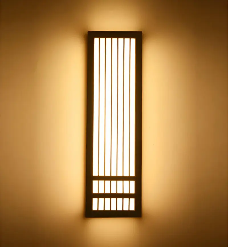 DoaGlow Japanese Wood Wall Lamp Modern Wood Acrylic Japandi Lighting tag1