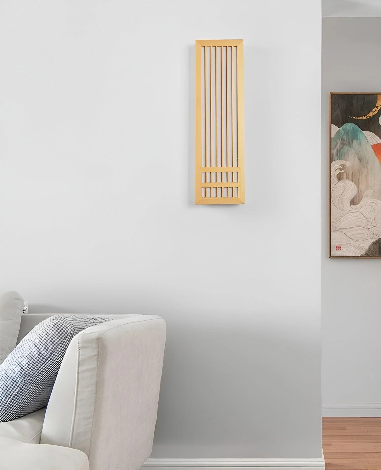 DoaGlow Japanese Wood Wall Lamp - Modern Wood & Acrylic Japandi Lighting -  - #tag1#
