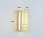 DoaGlow Japanese Wood Wall Lamp Modern Wood Acrylic Japandi Lighting tag1