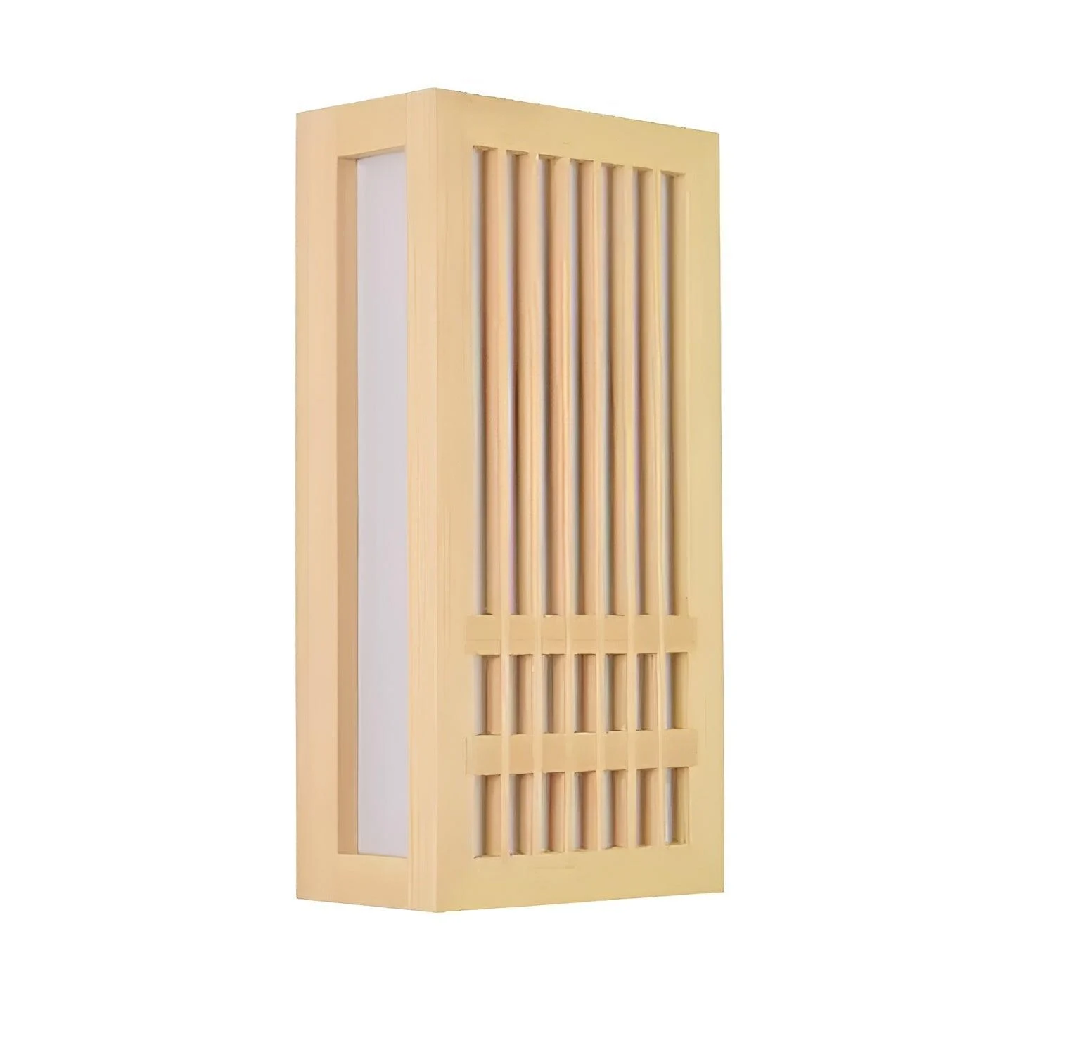 DoaGlow Japanese Wood Wall Lamp - Modern Wood & Acrylic Japandi Lighting -  - #tag1#