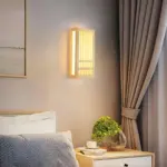 DoaGlow Japanese Wood Wall Lamp Modern Wood Acrylic Japandi Lighting tag1