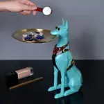 Doberman Pinscher Butler Sculpture With Tray tag1