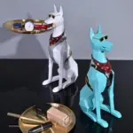 Doberman Pinscher Butler Sculpture With Tray tag1