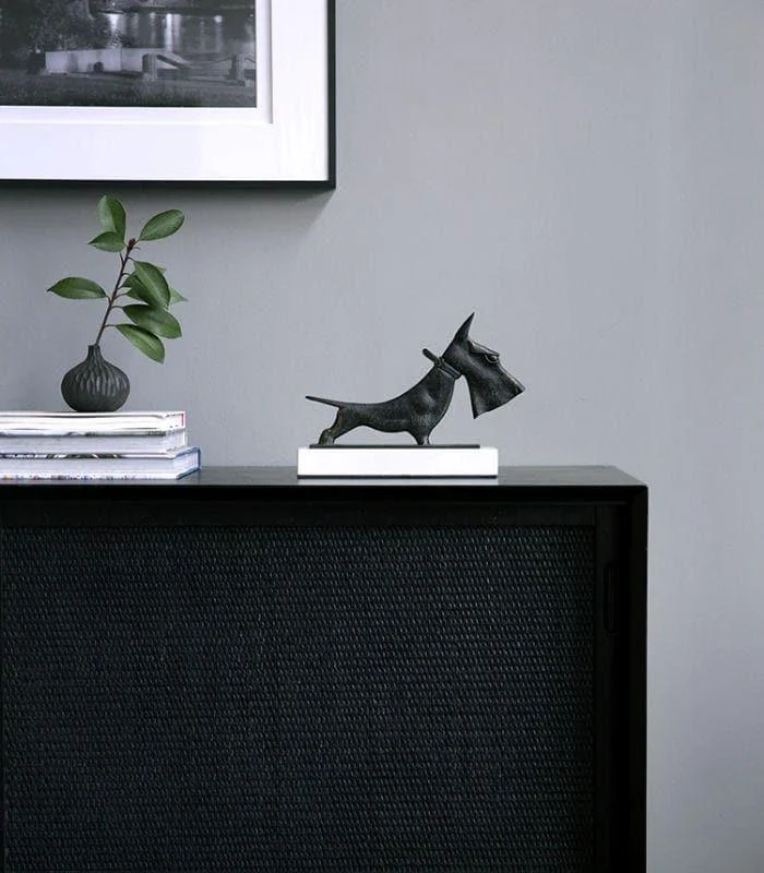Dog Sculpture on Marble Stand 27cm -  - #tag1#