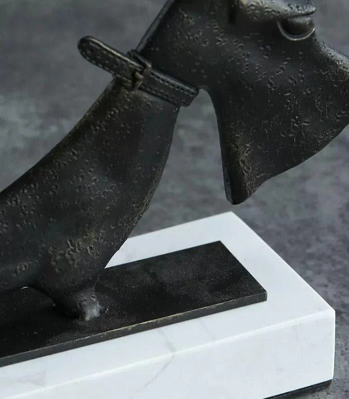 Dog Sculpture on Marble Stand 27cm -  - #tag1#