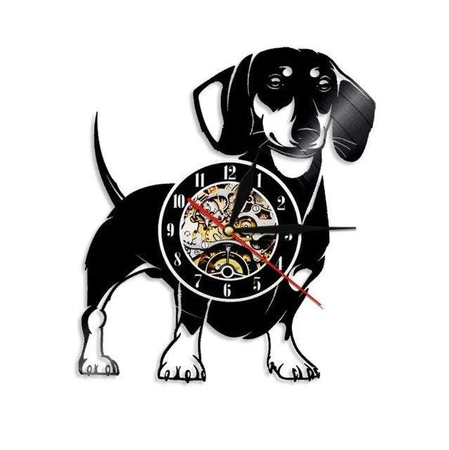 Dog Vinyl LP Record Clock 3D Clock Dog Lover Gift -  - #tag1#