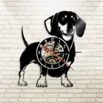 Dog Vinyl LP Record Clock 3D Clock Dog Lover Gift tag1