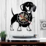 Dog Vinyl LP Record Clock 3D Clock Dog Lover Gift tag1