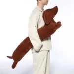 Dog cuddly toy DogPillow Fluffy Soft and durable Dachshund tag1