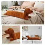 Dog cuddly toy DogPillow Fluffy Soft and durable Dachshund tag1