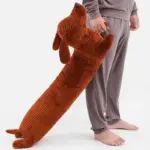 Dog cuddly toy DogPillow Fluffy Soft and durable Dachshund tag1