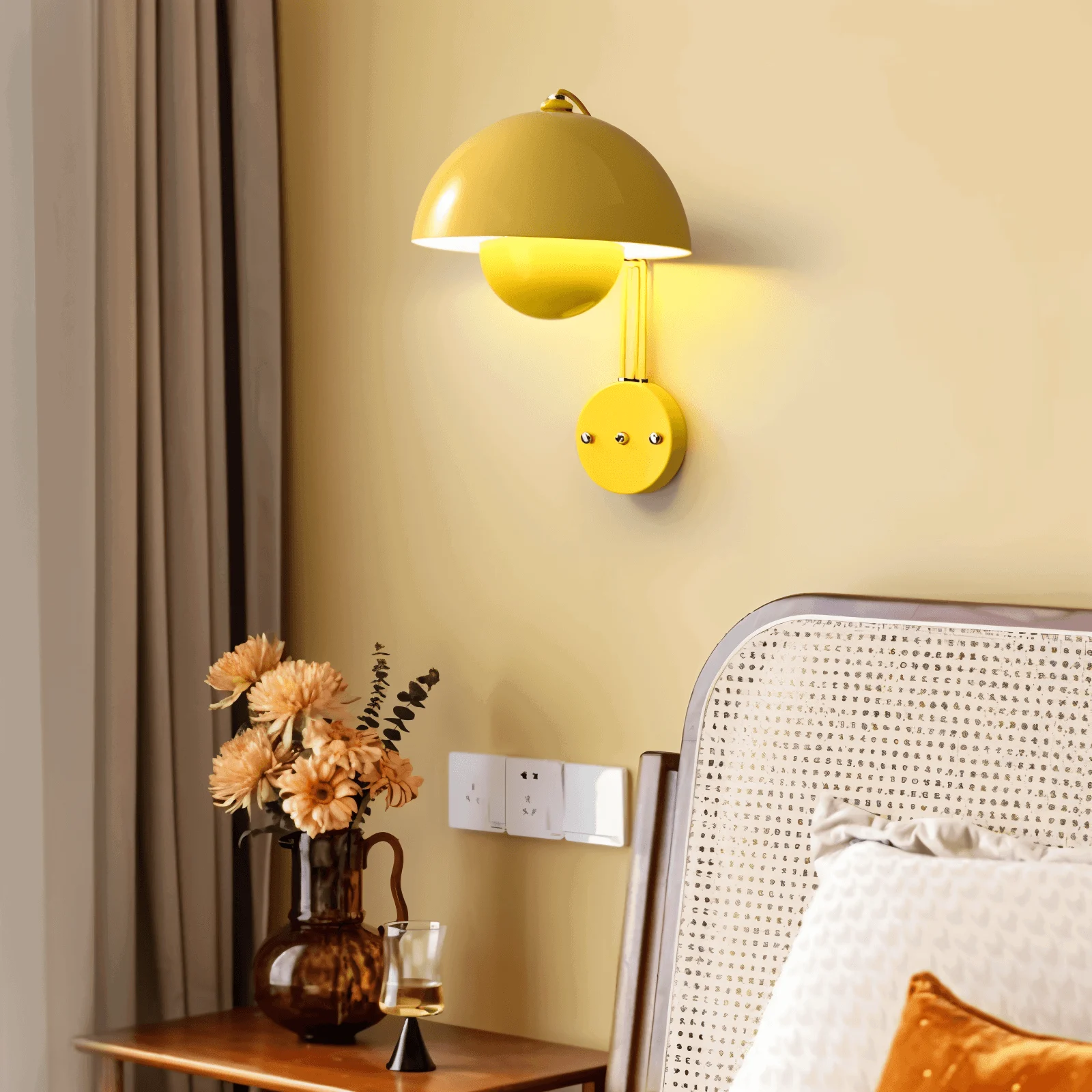 DomicBud Wall light - Flower bud Macaron wall lamp - Stylish round LED light -  - #tag1#