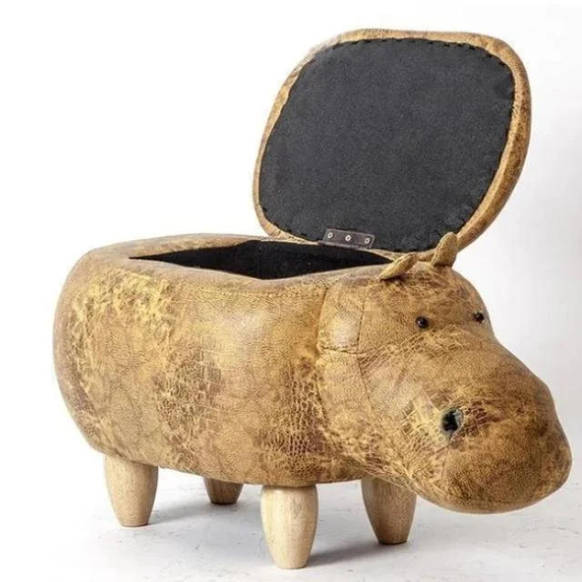 Dondi - Beautiful Hippo Storage Stool -  - #tag1#