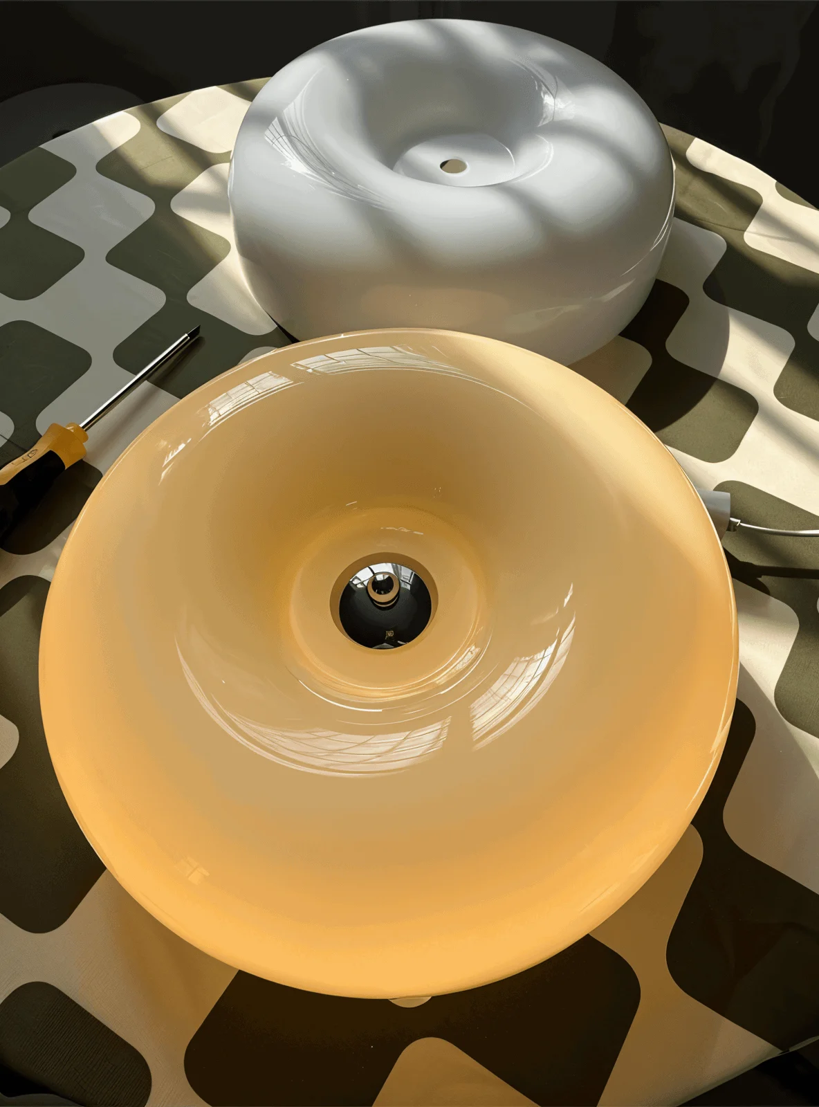 Donut Ceiling Light - Nordic Cream Donut Glass Ceiling Light -  - #tag1#