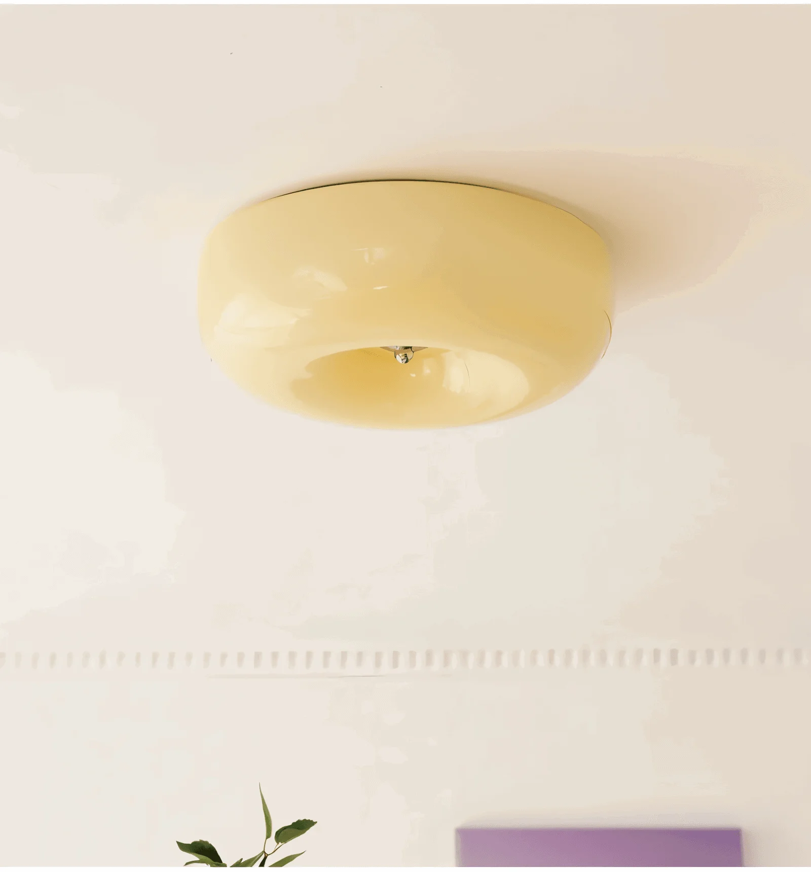 Donut Ceiling Light - Nordic Cream Donut Glass Ceiling Light -  - #tag1#