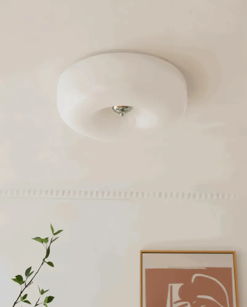 Donut Ceiling Light Nordic Cream Donut Glass Ceiling Light tag1