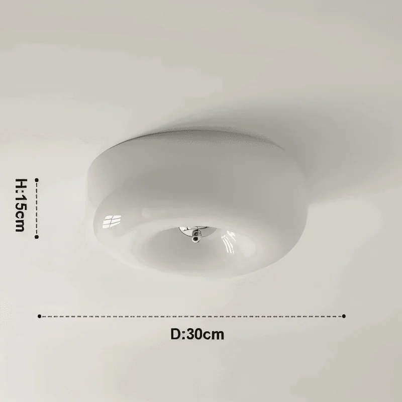 Donut Ceiling Light - Nordic Cream Donut Glass Ceiling Light -  - #tag1#
