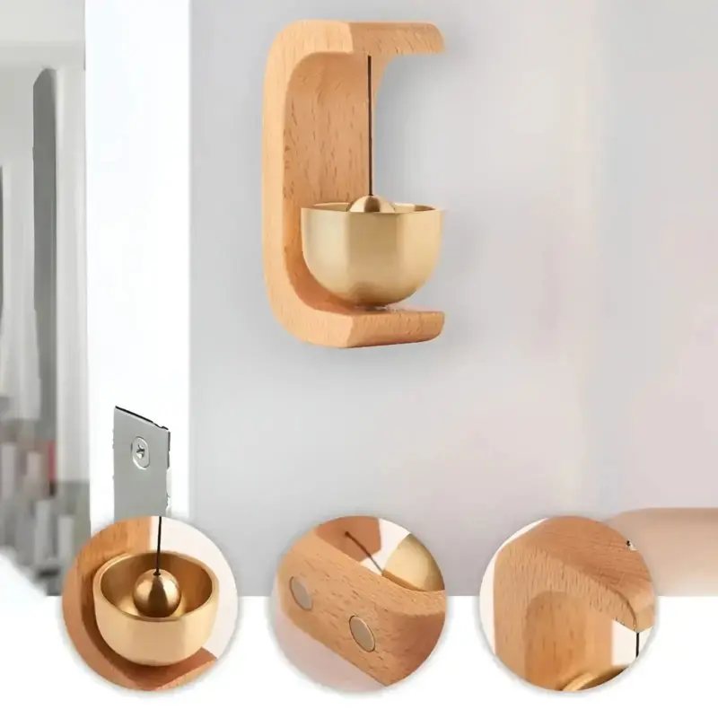 Doorbells Melodic Decorative Wood Japanese Style singing bowl bell tag1