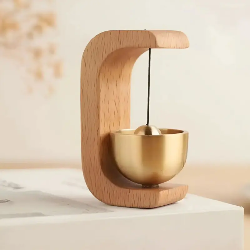 Doorbells Melodic Decorative Wood Japanese Style singing bowl bell tag1