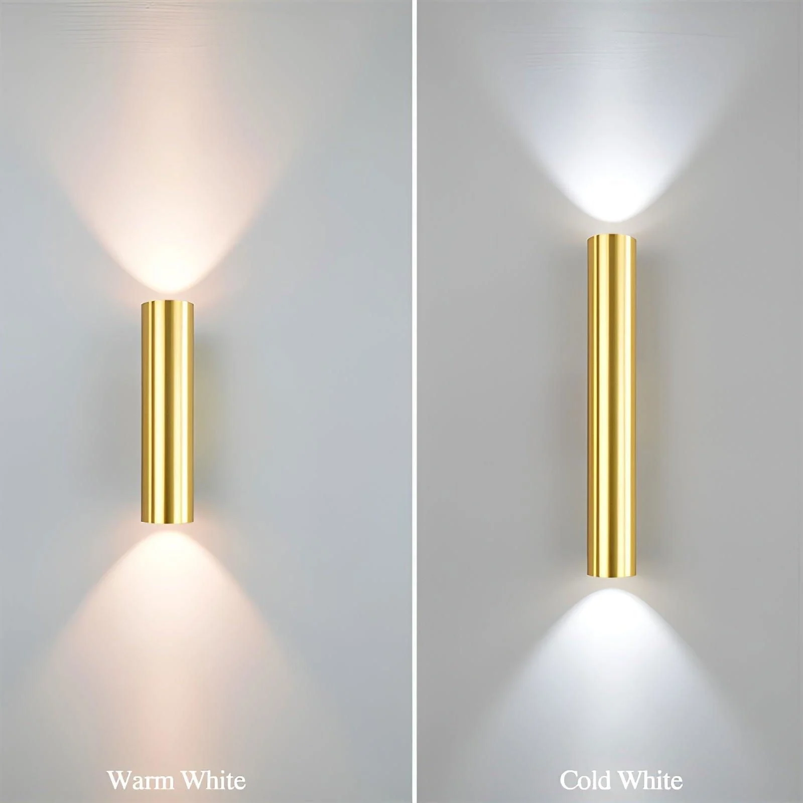 Doppelkopf Wall Light - Gold Wall Sconce - Cylinder Wall Light -  - #tag1#
