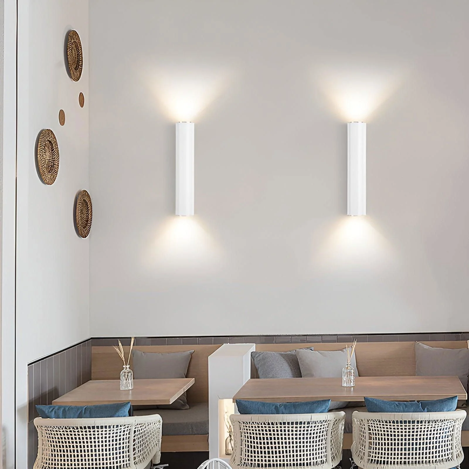 Doppelkopf Wall Light - Gold Wall Sconce - Cylinder Wall Light -  - #tag1#