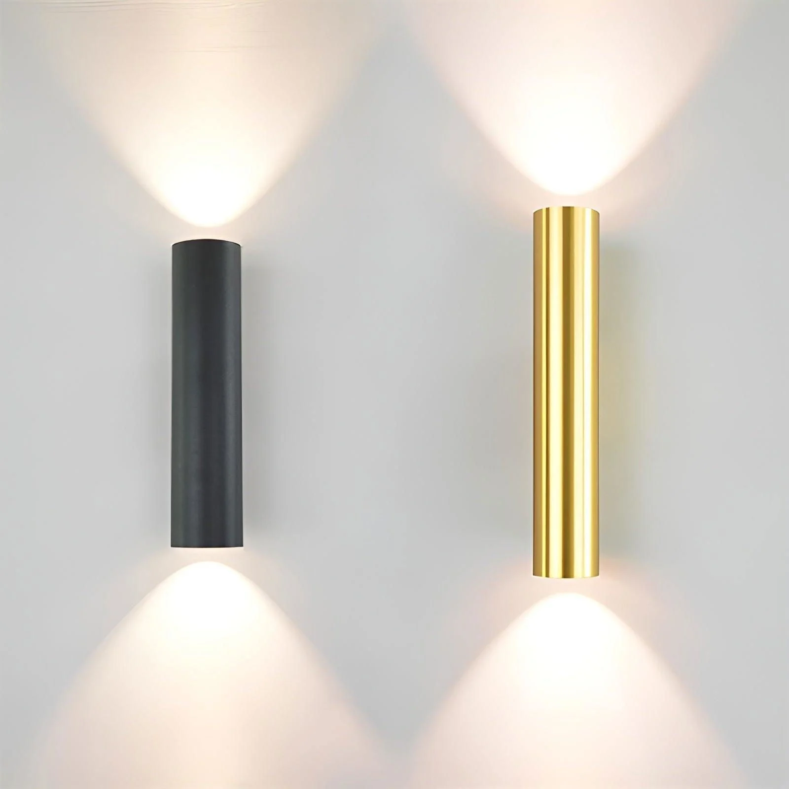 Doppelkopf Wall Light - Gold Wall Sconce - Cylinder Wall Light -  - #tag1#